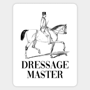 Dressage Master Vintage Horse Riding Illustration Magnet